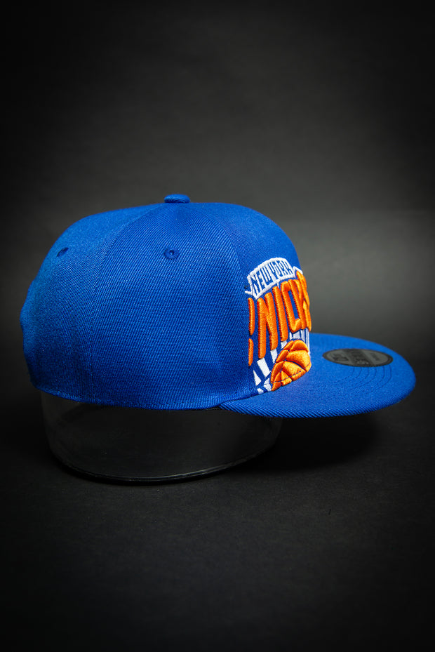 New York Knicks Triple Stack Logo 9Fifty New Era Fits Snapback Hat