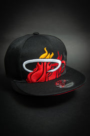 Miami Heat Triple Stack Logo 9Fifty New Era Fits Snapback Hat