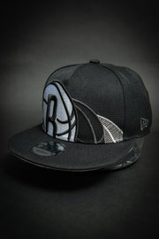 Brooklyn Nets Triple Stack Logo 9Fifty New Era Fits Snapback Hat