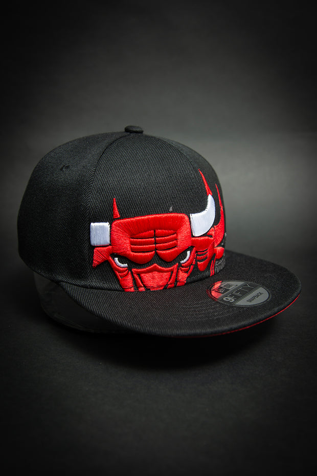 Chicago Bulls Triple Stack Logo 9Fifty New Era Fits Snapback Hat