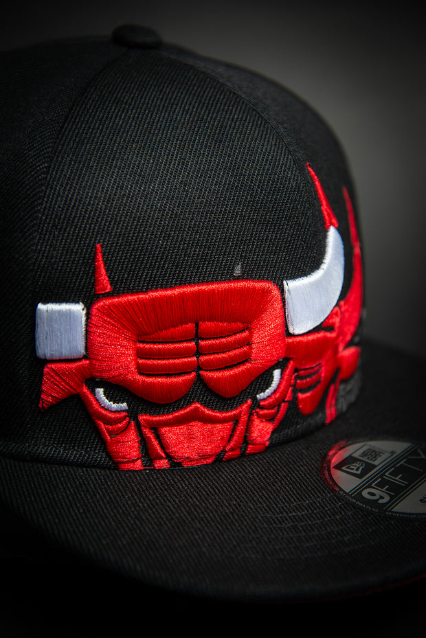 Chicago Bulls Triple Stack Logo 9Fifty New Era Fits Snapback Hat