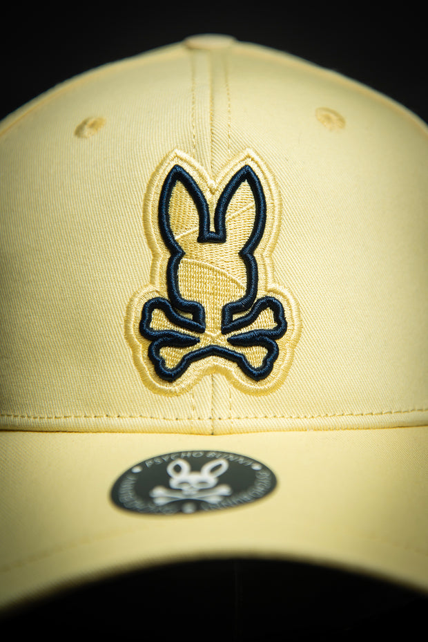 Psycho Bunny Outline Logo Yellow Baseball Cap