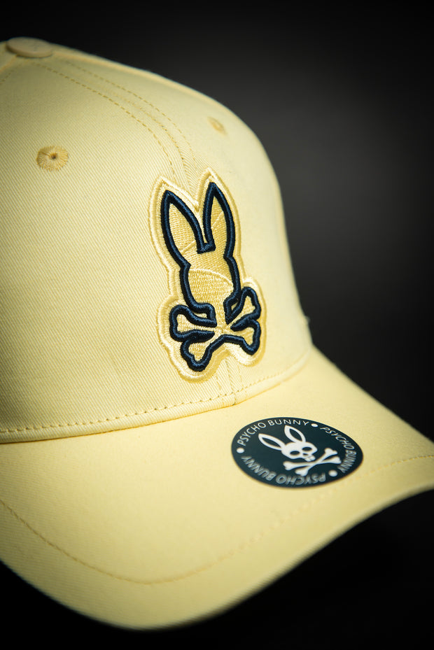 Psycho Bunny Outline Logo Yellow Baseball Cap