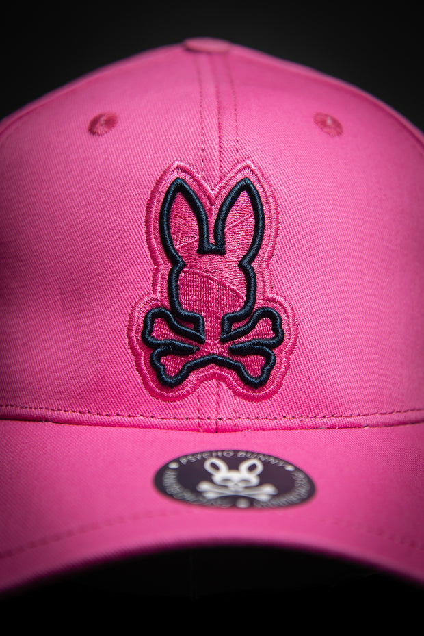 Psycho Bunny Outline Logo Pink Baseball Cap