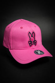 Psycho Bunny Outline Logo Pink Baseball Cap