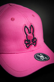 Psycho Bunny Outline Logo Pink Baseball Cap