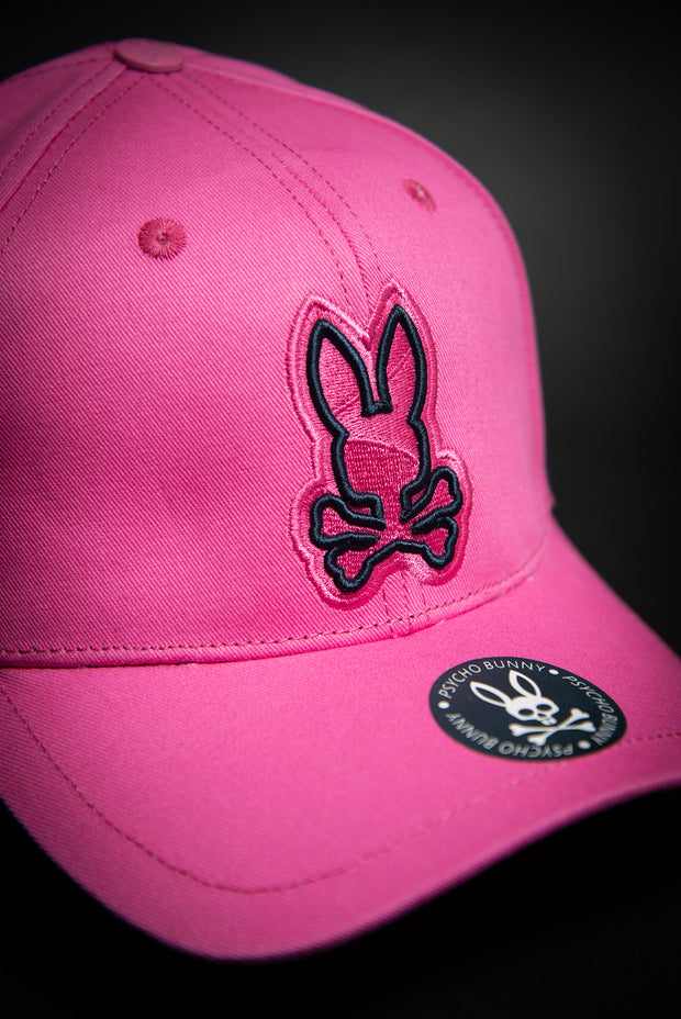 Psycho Bunny Outline Logo Pink Baseball Cap