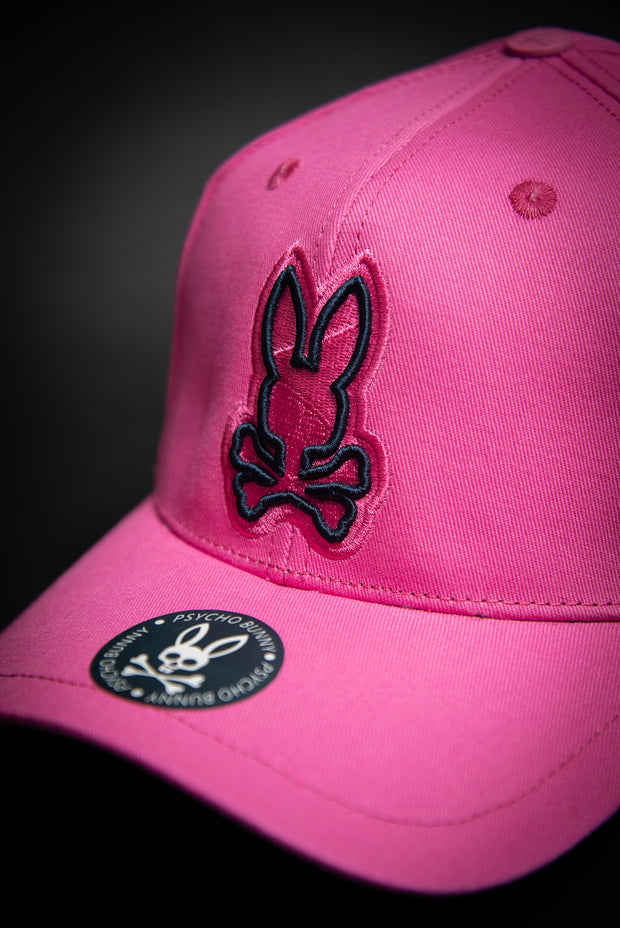 Psycho Bunny Outline Logo Pink Baseball Cap