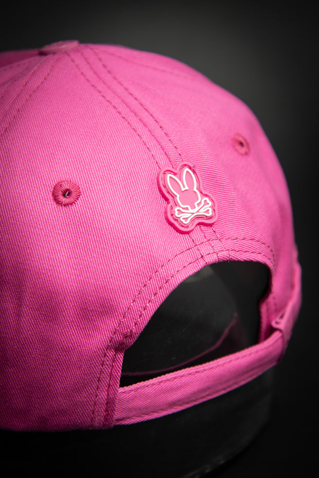 Psycho Bunny Outline Logo Pink Baseball Cap