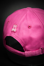 Psycho Bunny Outline Logo Pink Baseball Cap