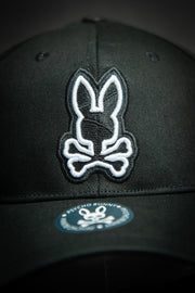 Psycho Bunny Outline Logo Black Baseball Cap