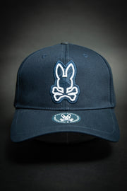 Psycho Bunny Outline Logo Navy Baseball Cap