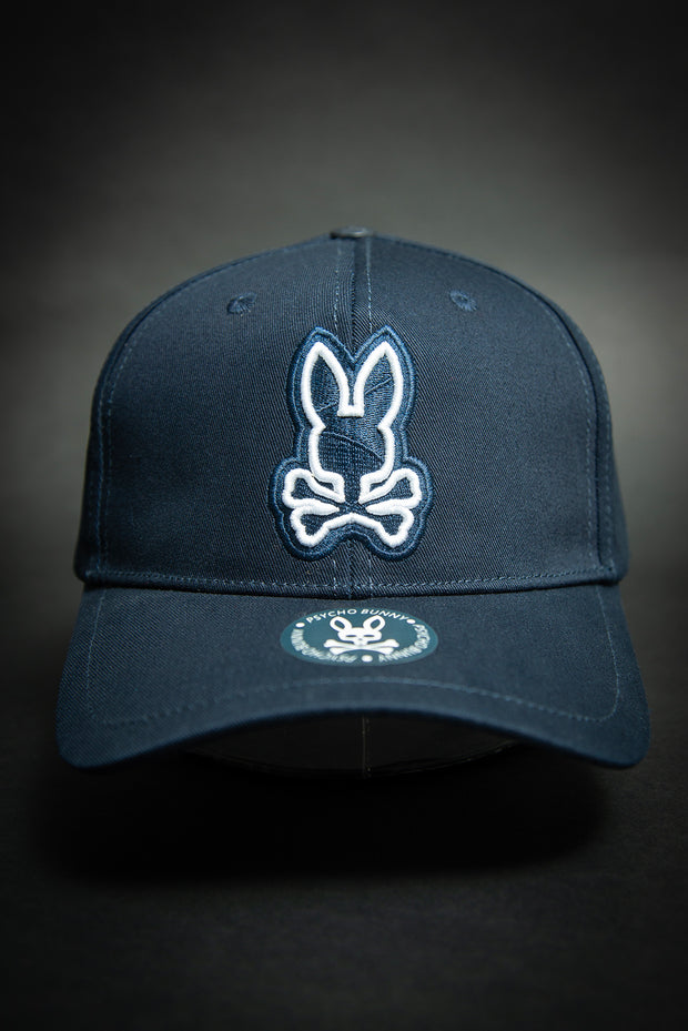 Psycho Bunny Outline Logo Navy Baseball Cap