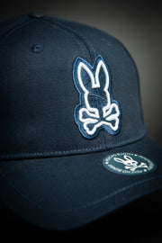 Psycho Bunny Outline Logo Navy Baseball Cap