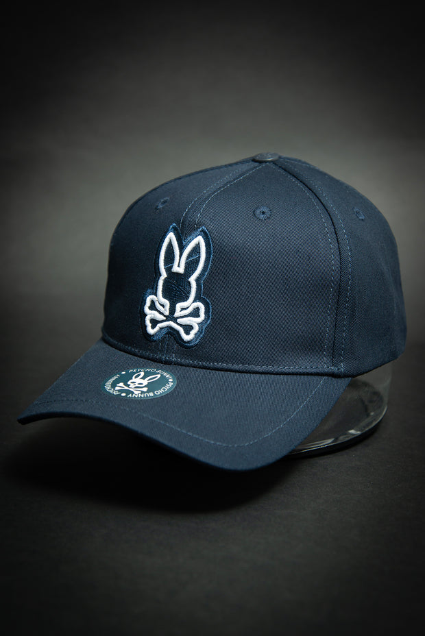 Psycho Bunny Outline Logo Navy Baseball Cap