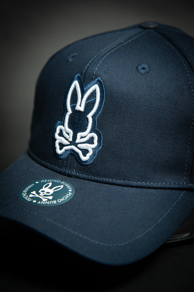 Psycho Bunny Outline Logo Navy Baseball Cap