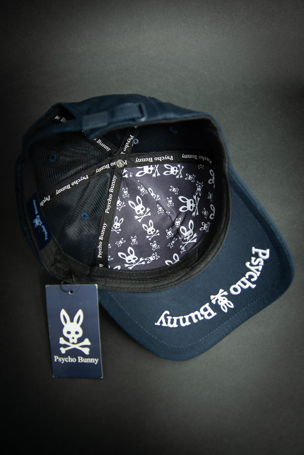 Psycho Bunny Outline Logo Navy Baseball Cap