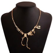 T Rex Skeleton Dinosaur Pendants Chain Choker Collar Necklace