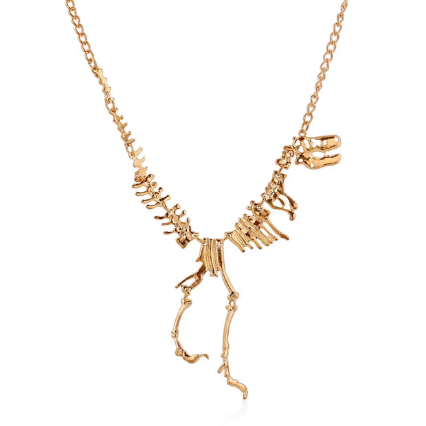 T Rex Skeleton Dinosaur Pendants Chain Choker Collar Necklace