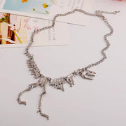 T Rex Skeleton Dinosaur Pendants Chain Choker Collar Necklace