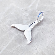 Blue Dolphin Tail Fin 925 Sterling Silver Pendant