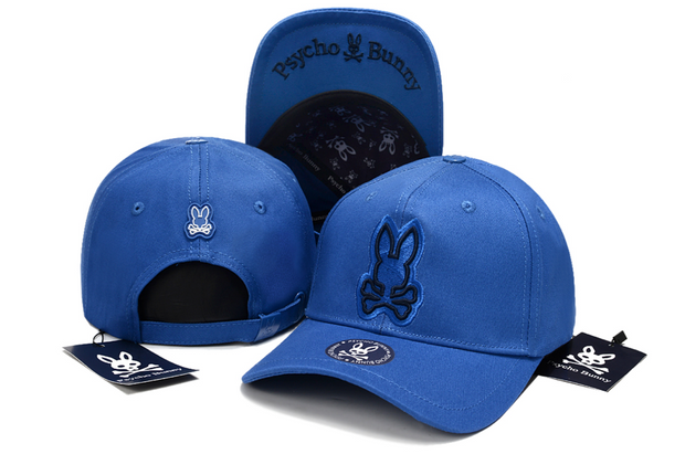 Psycho Bunny Outline Logo Royal Blue Baseball Cap