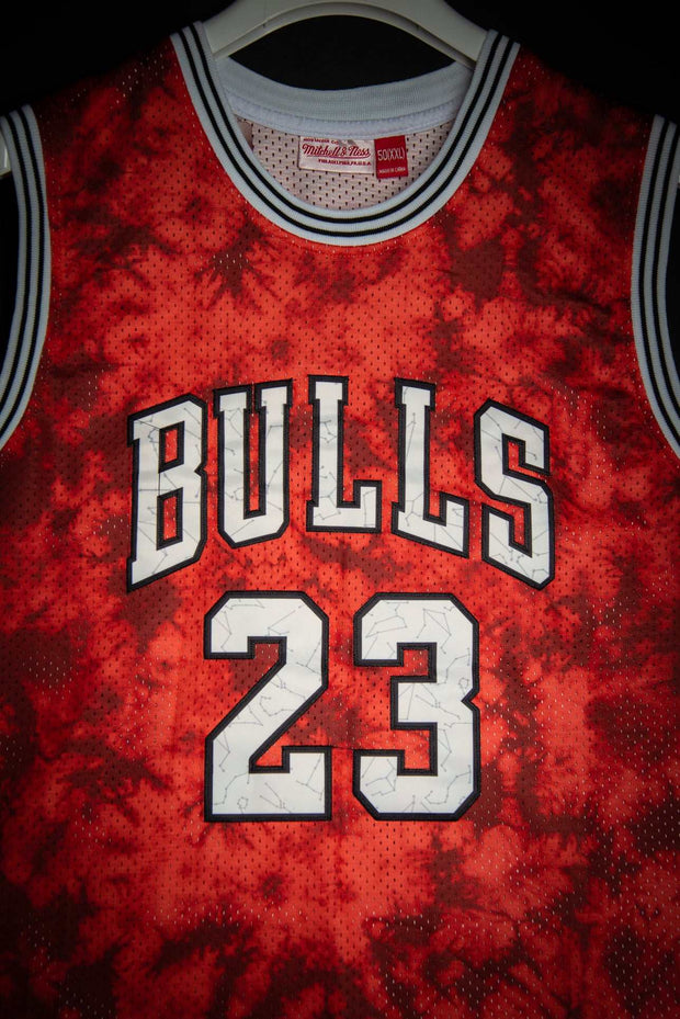 Mitchell & Ness Michael Jordan Chicago Bulls Galaxy Tie Dye Hardwood Classics Swingman Jersey by Devious Elements App 2XL