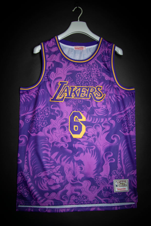 100% STITCHED LEBRON JAMES LAKERS GOLD JERSEY