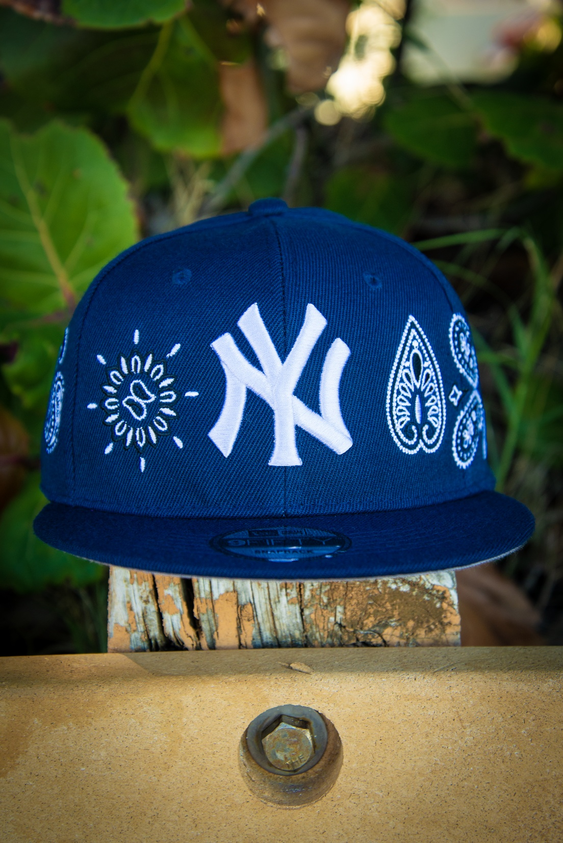 New York Yankees Bandana Print 9Fifty New Era Fits Snapback Hat