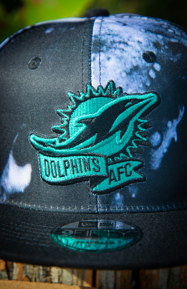 Team NFL, Accessories, Vtg Miami Dolphins Twill Snapback Baseball Hat Cap  Team Nfl Eastport Black Teal