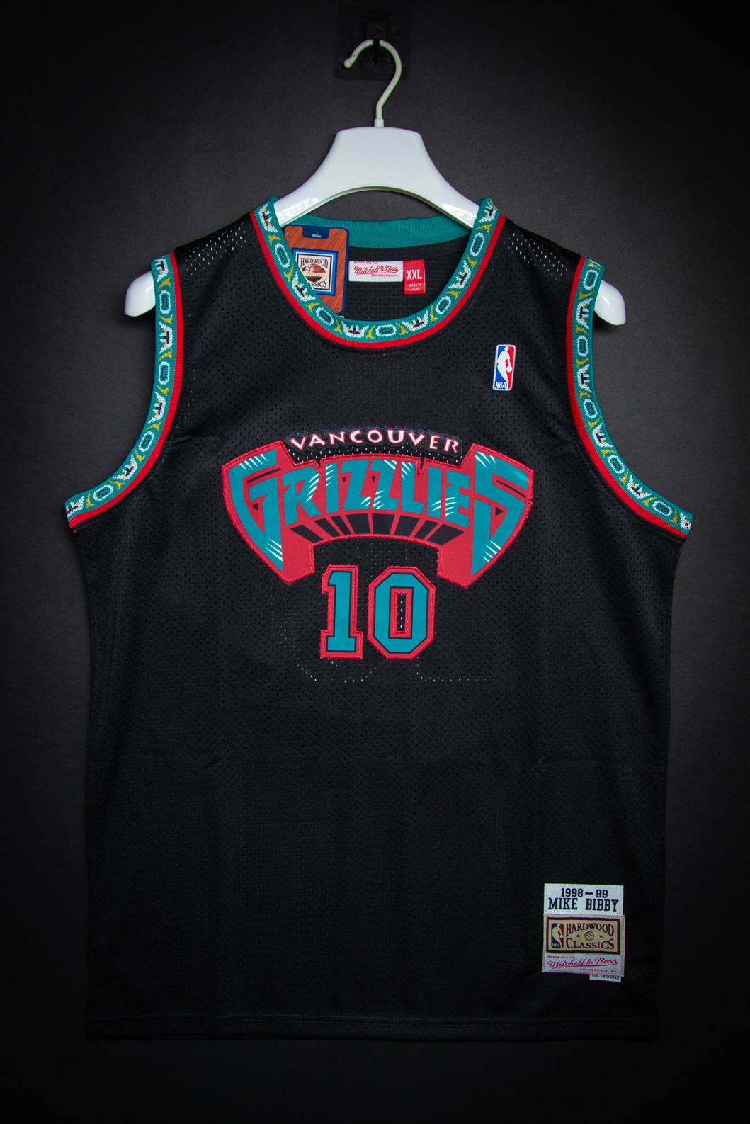 Vancouver Grizzlies Mike Bibby Autographed Pro Style Custom Teal