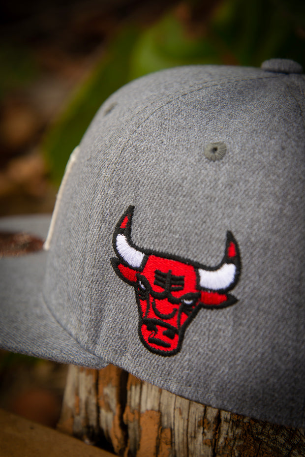Chicago Bulls Mitchell & Ness Snapback Hat Maroon/Grey/Jersey