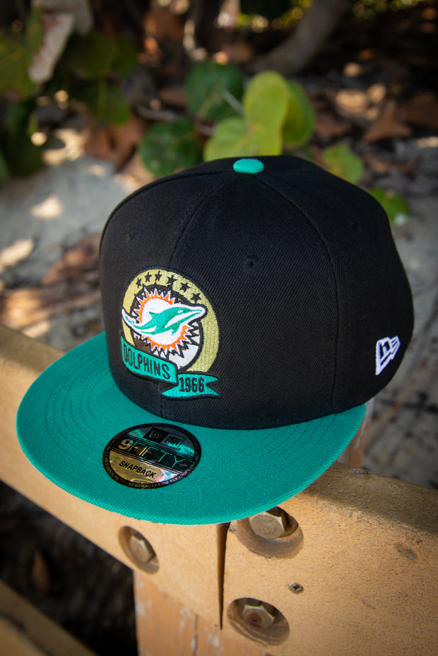 Miami Dolphins AFC Teal Black Tie Dye 9Fifty New Era Fits Snapback Hat