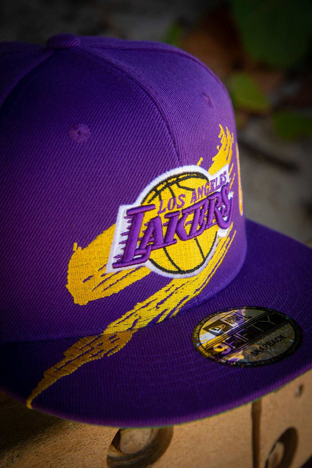Los Angeles Lakers Pink Drip Logo 9FIFTY Snapback Hat – Lakers Store