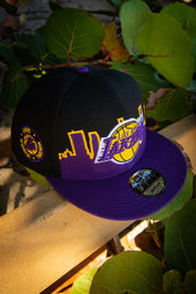 Los Angeles Lakers Mint Green White Colors 9FIFTY New Era Fits Snapback Hat by Devious Elements Apparel