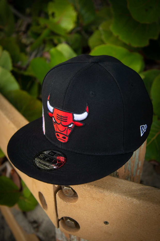 Chicago Bulls Frayed Red Stitch Logo 9FIFTY New Era Fits Snapback Hat by Devious Elements Apparel