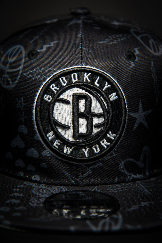brooklyn nets leather hat