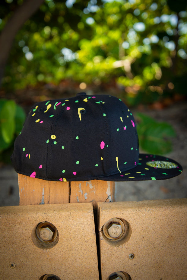 Men's New Era Black Los Angeles Lakers Neon Pop 9FIFTY Snapback Hat